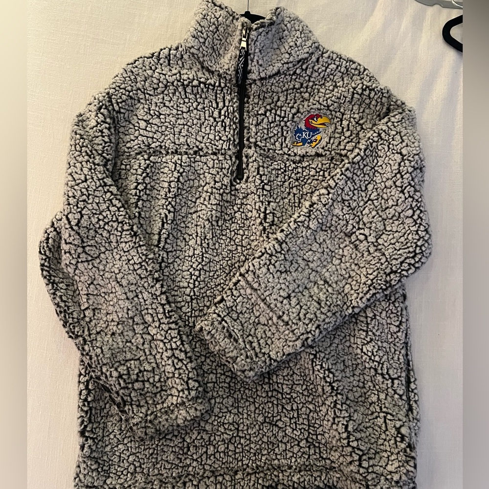 Boxercraft Kansas Jayhawks Quarter-Zip Sherpa Jacket